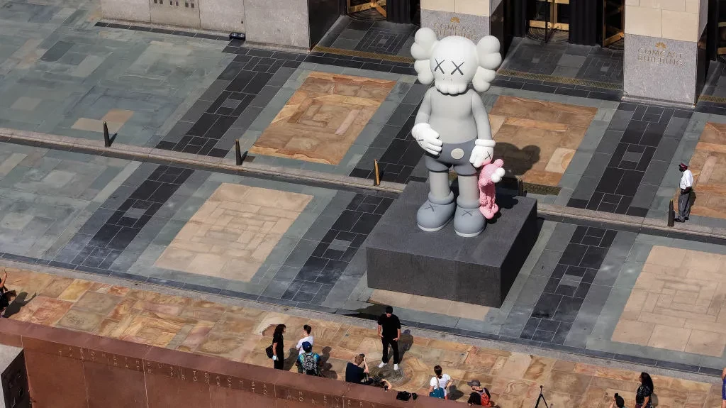 Photo: A KAWS statue in Rockefeller Center. Jason Mendez / Getty Images