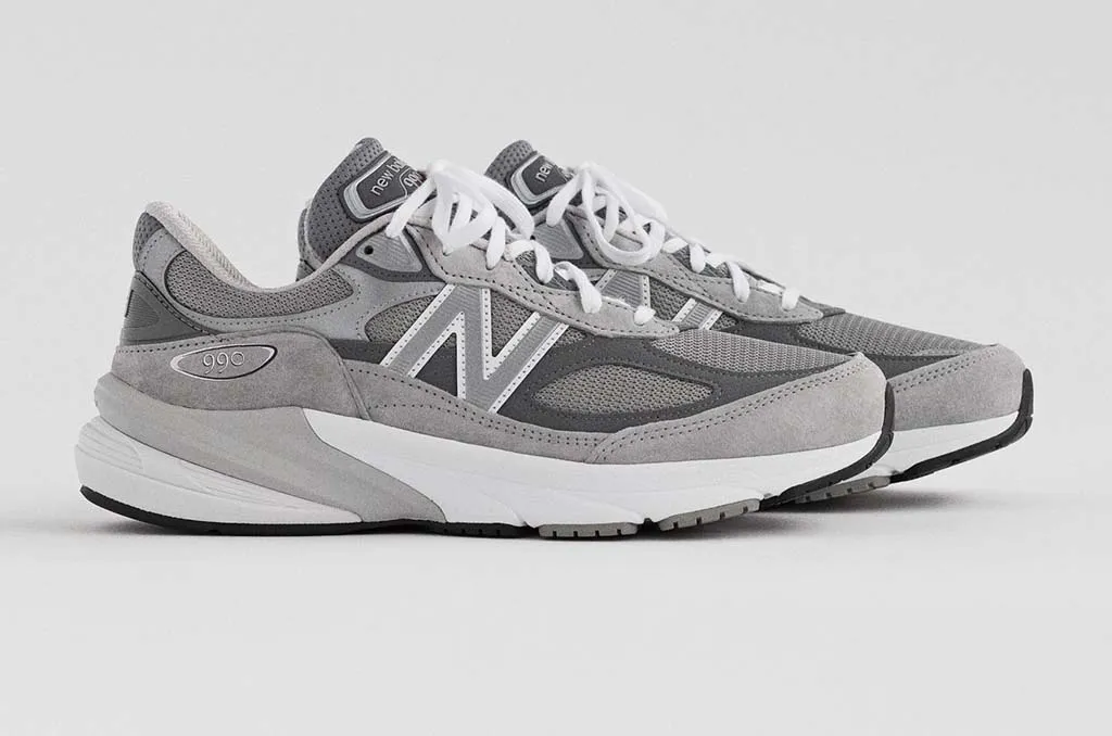 Image: footwearnews.com. A pair of the New Balance 990 V6 sneakers. COURTESY OF NEW BALANCE