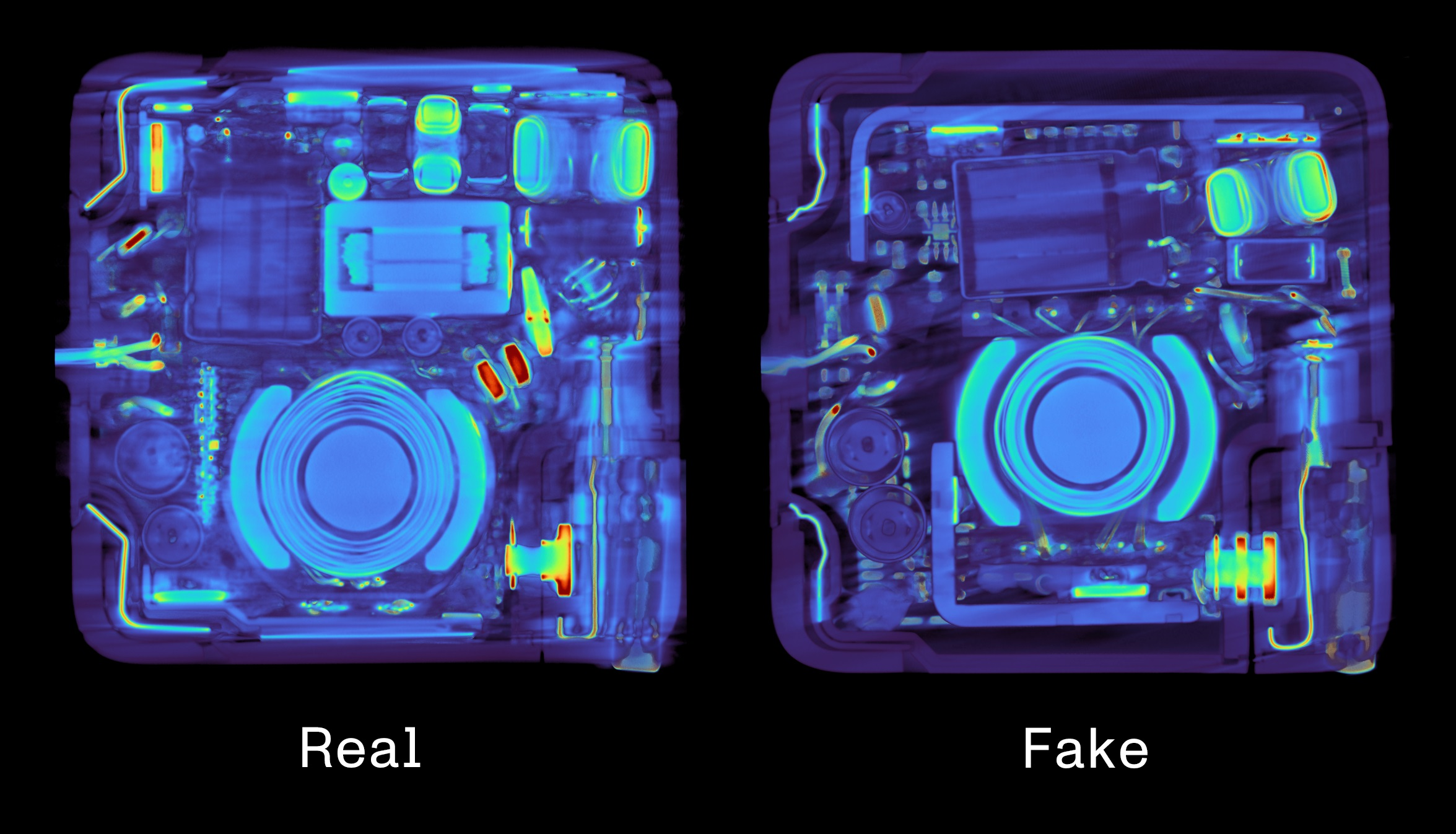 More sophisticated internal structure of the original charger